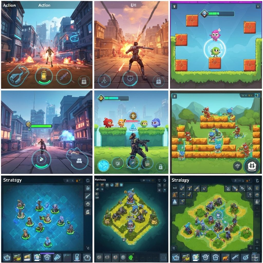 Różnorodne kategorie gier - akcja, logiczne, strategiczne